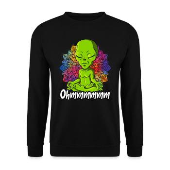 Yoga Ohmmm Namaste - Unisex Sweatshirt - black - Front - Alina (178cm) & Michal (187cm)