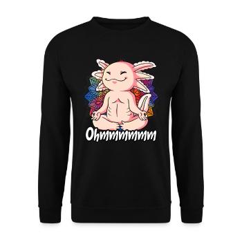 Yoga Ohmmm Namaste - Unisex Sweatshirt - black - Front - Alina (178cm) & Michal (187cm)