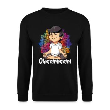 Yoga Ohmmm Namaste - Unisex Pullover - Schwarz - Vorne - Alina (178cm) & Michal (187cm)