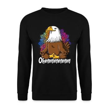 Yoga Ohmmm Namaste - Unisex Sweatshirt - black - Front - Alina (178cm) & Michal (187cm)