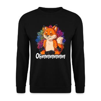 Yoga Ohmmm Namaste - Unisex Pullover - Schwarz - Vorne - Alina (178cm) & Michal (187cm)