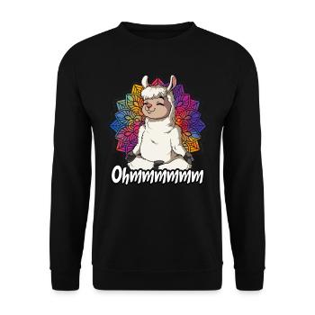 Yoga Ohmmm Namaste - Unisex Sweatshirt - black - Front - Alina (178cm) & Michal (187cm)