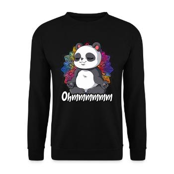 Yoga Ohmmm Namaste - Unisex Sweatshirt - black - Front - Alina (178cm) & Michal (187cm)