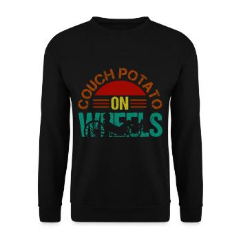 Vélo Biker Vélo Couché Cycliste Pédale - Sweat-shirt Unisexe - noir - Devant - Alina (178cm) & Michal (187cm)