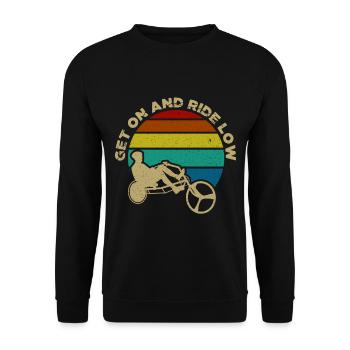 Vélo Biker Vélo Couché Cycliste Pédale - Sweat-shirt Unisexe - noir - Devant - Alina (178cm) & Michal (187cm)