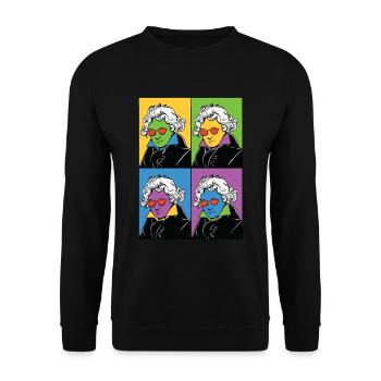 Beethoven Klassische Musik Komponist - Unisex Pullover - Schwarz - Vorne - Alina (178cm) & Michal (187cm)