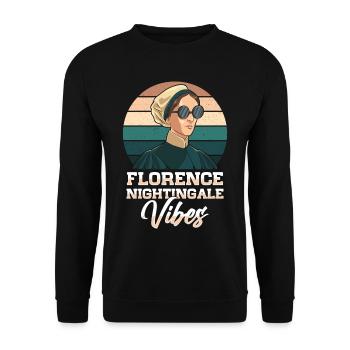 Infirmière Florence Nightingale Medical - Sweat-shirt Unisexe - noir - Devant - Alina (178cm) & Michal (187cm)