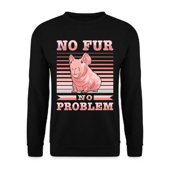 hairless guinea pig, skinny pig, - Unisex Sweatshirt - black - Front - Alina (178cm) & Michal (187cm)