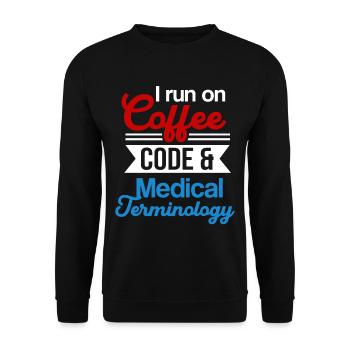 Medical Coder Profession Medical - Unisex Sweatshirt - black - Front - Alina (178cm) & Michal (187cm)