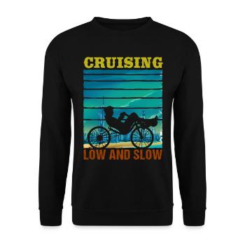 Bicycle Biker Cycling Recumbent Cyclist Pedal - Unisex Sweatshirt - black - Front - Alina (178cm) & Michal (187cm)