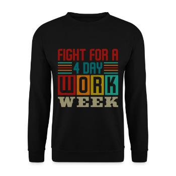 Job Beruf Arbeiten Vier-tage-woche Büro - Unisex Pullover - Schwarz - Vorne - Alina (178cm) & Michal (187cm)
