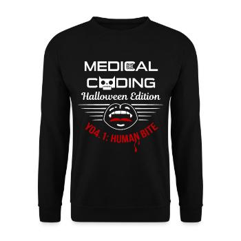 Halloween-medizin-kodierer Medizinische - Unisex Pullover - Schwarz - Vorne - Alina (178cm) & Michal (187cm)