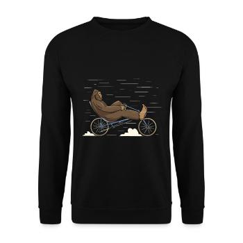 Bigfoot Vélo couché Cycliste Pédalier Cyclisme - Sweat-shirt Unisexe - noir - Devant - Alina (178cm) & Michal (187cm)