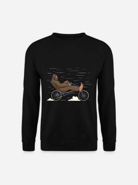 Bigfoot Liegerad Radfahrer Pedal Radfahren - Unisex Pullover - Schwarz