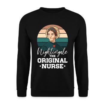 Infirmière Florence Nightingale Medical - Sweat-shirt Unisexe - noir - Devant - Alina (178cm) & Michal (187cm)