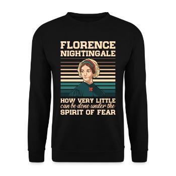 Infirmière Florence Nightingale Medical - Sweat-shirt Unisexe - noir - Devant - Alina (178cm) & Michal (187cm)