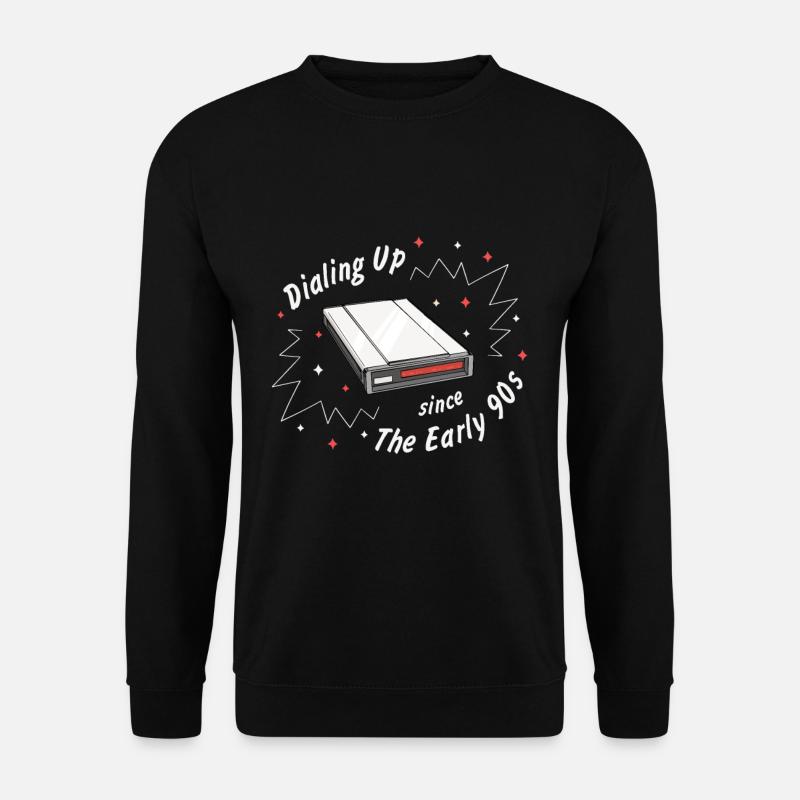 90er Jahre Nostalgie Retro 90er Jahre Einwahl - Unisex Pullover - Schwarz