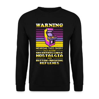 Video Players Retro Gamer Gaming Classic 80s - Unisex Sweatshirt - black - Front - Alina (178cm) & Michal (187cm)