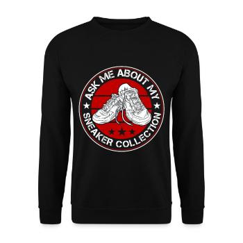 Shoe Collector Shoemaker Sneaker Addict - Unisex Sweatshirt - black - Front - Alina (178cm) & Michal (187cm)