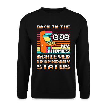 Video Players Retro Gamer Gaming Classic 80s - Unisex Sweatshirt - black - Front - Alina (178cm) & Michal (187cm)