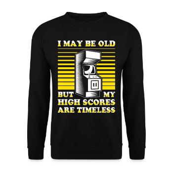 Video Players Retro Gamer Gaming Classic 80s - Unisex Sweatshirt - black - Front - Alina (178cm) & Michal (187cm)