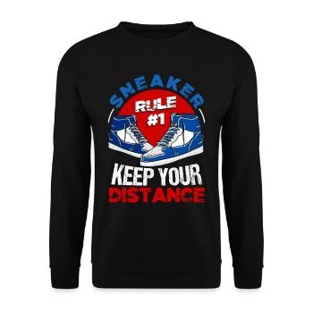 Shoe Collector Shoemaker Sneaker Addict - Unisex Sweatshirt - black - Front - Alina (178cm) & Michal (187cm)