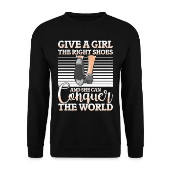 Tap Dance Tap Dancer Dance Lover - Unisex Sweatshirt - black - Front - Alina (178cm) & Michal (187cm)