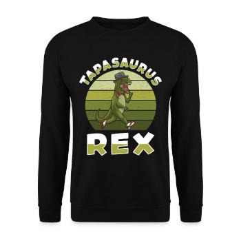 Tapasaurus Rex Dinosaur T-rex Tyrannosaurus rex - Unisex Sweatshirt - black - Front - Alina (178cm) & Michal (187cm)