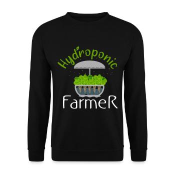 Hydrophonics Landwirt Gartenbau Landwirtschaft - Unisex Pullover - Schwarz - Vorne - Alina (178cm) & Michal (187cm)