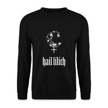 Lilith, Dämon, Gothic, Mythologie, Folklore, - Unisex Pullover - Schwarz - Vorne - Alina (178cm) & Michal (187cm)