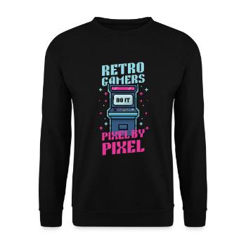 Video Players Retro Gamer Gaming Classic 80s - Unisex Sweatshirt - black - Front - Alina (178cm) & Michal (187cm)