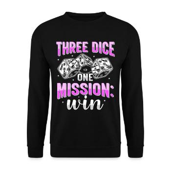 If you think I'm crazy Bunco Bunco - Unisex Sweatshirt - black - Front - Alina (178cm) & Michal (187cm)