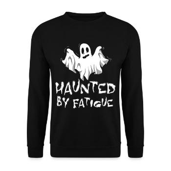 Happy Halloween Trick Or Treat Sleepy Ghost Horror - Unisex Sweatshirt - black - Front - Alina (178cm) & Michal (187cm)