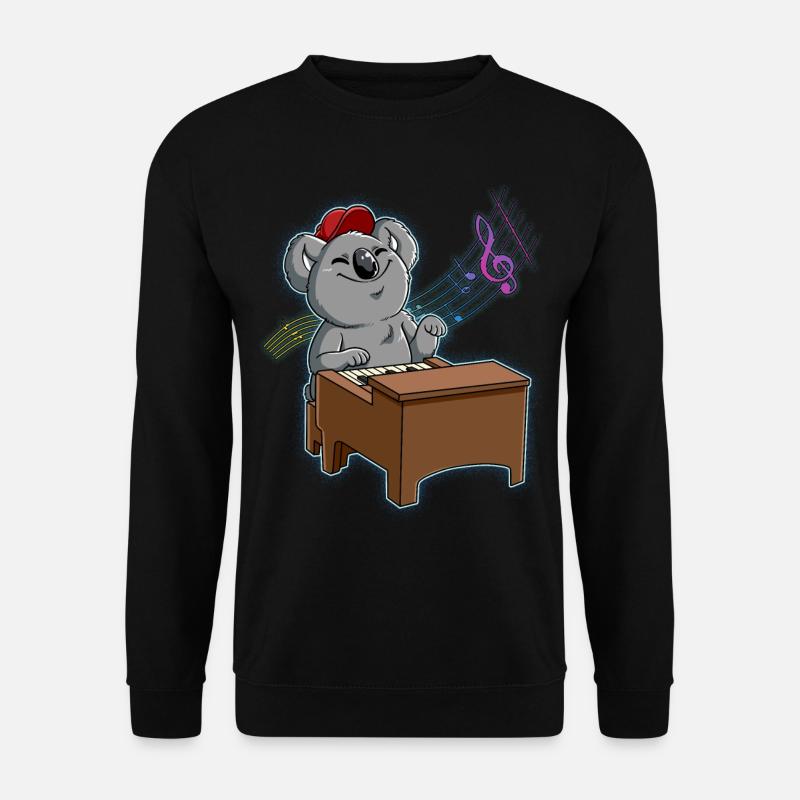 Koala Piano Player - Unisex Sweatshirt - black