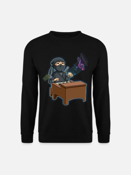 Ninja Piano Player - Unisex Sweatshirt - black
