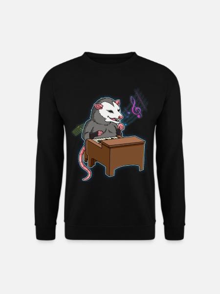Opossum Piano Player - Unisex Sweatshirt - black