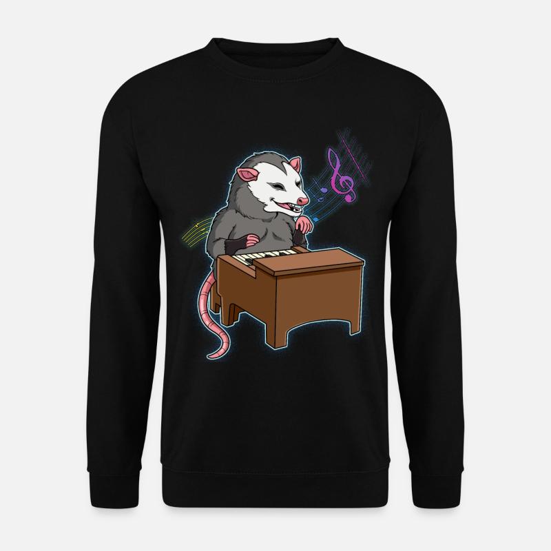Opossum Klavierspieler - Unisex Pullover - Schwarz