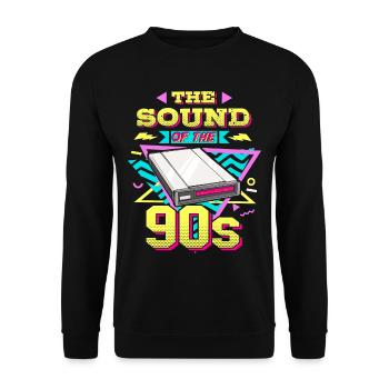 90er Nostalgie Retro 90er Einwahl Internet Vintage - Unisex Pullover - Schwarz - Vorne - Alina (178cm) & Michal (187cm)