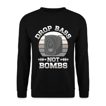 DJ Techno Musik Disc Jockey House Party EDM Trance - Unisex Pullover - Schwarz - Vorne - Alina (178cm) & Michal (187cm)