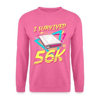 90er Nostalgie Retro 90er Einwahl Internet Vintage - Unisex Pullover - Pink - Vorne