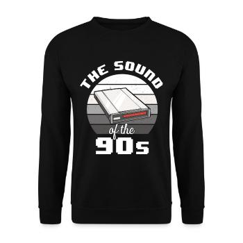 90er Nostalgie Retro 90er Einwahl Internet Vintage - Unisex Pullover - Schwarz - Vorne - Alina (178cm) & Michal (187cm)