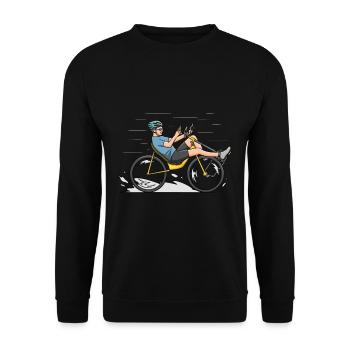 Vélo Vélo Vélo Couché Vélo Cycliste Pédale - Sweat-shirt Unisexe - noir - Devant - Alina (178cm) & Michal (187cm)