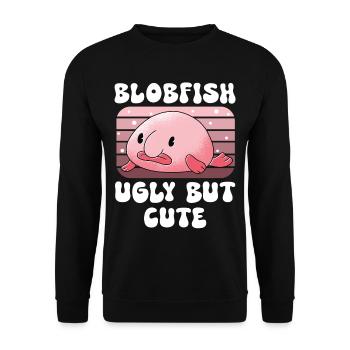 Meeresbiologe Tiefseefisch Blobfisch Ozean - Unisex Pullover - Schwarz - Vorne - Alina (178cm) & Michal (187cm)