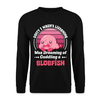 Meeresbiologe Tiefseefisch Blobfisch Ozean - Unisex Pullover - Schwarz - Vorne - Alina (178cm) & Michal (187cm)