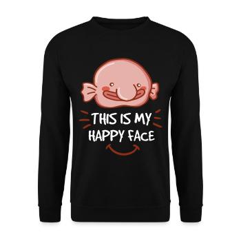 Meeresbiologe Tiefseefisch Blobfisch Ozean - Unisex Pullover - Schwarz - Vorne - Alina (178cm) & Michal (187cm)