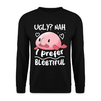 Meeresbiologe Tiefseefisch Blobfisch Ozean - Unisex Pullover - Schwarz - Vorne - Alina (178cm) & Michal (187cm)