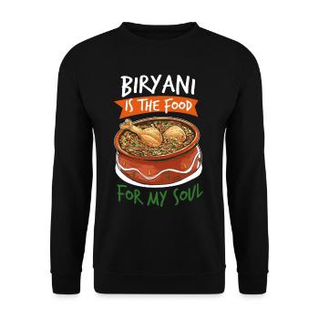 Foodies indiens, Biryani, Amoureux, - Sweat-shirt Unisexe - noir - Devant - Alina (178cm) & Michal (187cm)