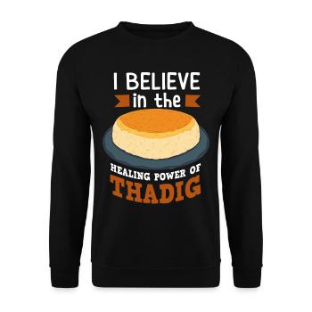 Gifts for gourmets from Thadig - Unisex Sweatshirt - black - Front - Alina (178cm) & Michal (187cm)