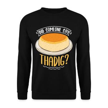 Thadig Food Lover Gifts - Unisex Sweatshirt - black - Front - Alina (178cm) & Michal (187cm)