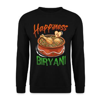 Cuisine indienne, gourmets, amateurs de biryani, - Sweat-shirt Unisexe - noir - Devant - Alina (178cm) & Michal (187cm)